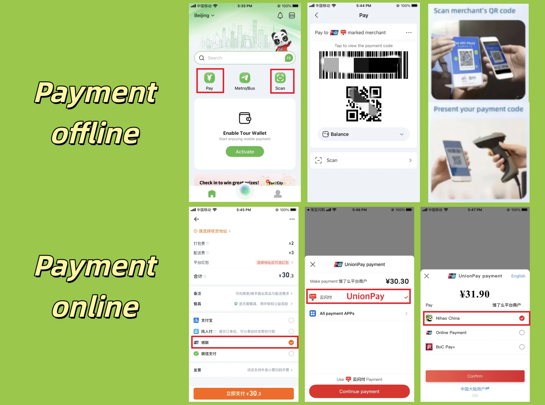 Pagos online y offline con Tour Card